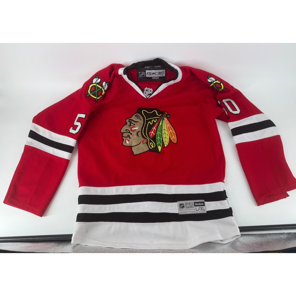 Reebok NHL Chicago Blackhawks Corey Crawford 50 Jersey Red Youth L/XL